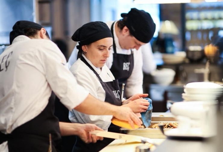 Els treballadors del restaurant Beç.
